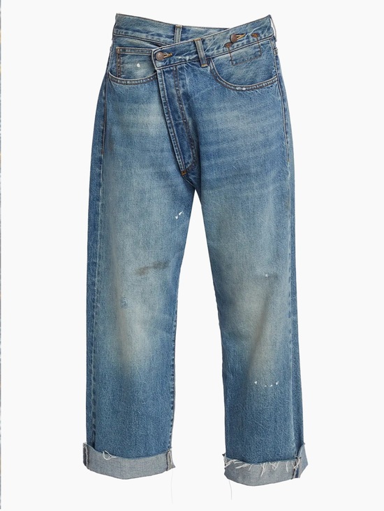 R13 Denim - R13 Crossover Jasper with Paint Smudges
